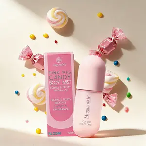 MegustaMe Pink Candy PigBody Mist – Paraben-Free & Phthalate-Free, Long-Lasting Warm Floral Fragrance for Daily Elegance, 3.38 fl oz
