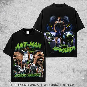 Vintage Anthony Edwards Ant-Man Graphic Tee For Timberwolves Nation. Ant 5 Timberwolves Basketball Streetwear Shirt, Oversized Unisex Fan Tee Gift for Men & Women