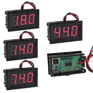 5 Pack DC 5-120V Digital Mini Voltmeter 2 Wire 0.56 inch LED Display Panel  Meter for     (Red)