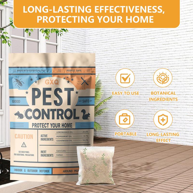 Rodent Repellent, 10-Pack - Suitable for Indoor and Outdoor Use, Natural Peppermint Scent, Repels Rats, Cockroaches, and Mosquitoes, the Ideal Choice for Household Pest Control.