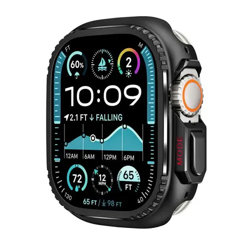 Suitisbest 316L Stainless Steel Protective Case with Back Cover, Rugged Shockproof Metal Bumper Compatible with Apple Watch 44mm/45mm/46mm/49mm, Series 4–12, SE & Ultra 1–4