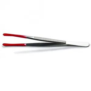 Straight Handle Plastic Coated Tongs for Coins