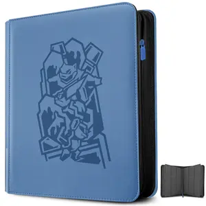 RAVAVER Toploader Binder,Oversize  9-Pocket Album, Holds 252 Toploaders with Customizable Label Slot and Side-Loading Sleeves for 3" x 4" Trading Cards, Designed for Toploaders, Fits Pkmn, MTG, Sports Cards & More, Premium PU Leather, Gift Box Packaging