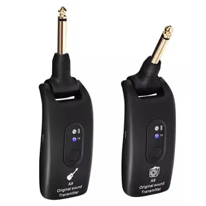 2.4GHz Wireless Guitar System Rechargeable Audio Wireless Transmitter Receiver for Guitar Bass Electric Instruments,Over 30m/100 Feet Transmission,280°Rotatable,4 hours Working Time