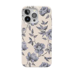 Casely iPhone 15 Pro Max Case | Ink & Iris | Vintage Floral | Compatible with MagSafe | Classic Ultra Thin Design