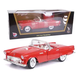 1955 Ford Thunderbird 1/18 Scale Die-Cast Metal Model  by Lucky Die Cast- Premium Classic Vintage Alloy Collection Cars with Display Case, with Opening Doors, Best Gift for Men, Dad & Kids 14+ Years