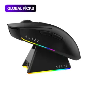 AJAZZ AJ139 V2 MC Wireless Gaming Mouse, Gaming Accessories, PAW3311 Sensor, Low-Latency Tri-Mode (USB-C + 2.4G + BT), Wireless Charging Base, Lightweight, 1K Polling Rate, 500mAh Battery, Multi-System Compatibility, Esports and Office Use
