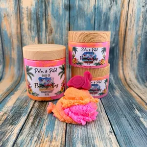 Flamango Bay Sugar Scrub – Tropical Exfoliating Glow Scrub  Fruity Sugar Scrub | Hydrating Body Exfoliator | Soft, Glowing Skin | Tropical Skincare