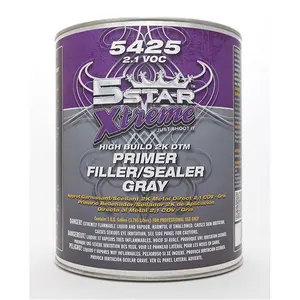 5 Star Extreme 5ST-5425-1 High Build 2K DTM Primer Filler Sealer, Gray