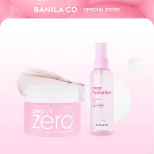 [NEW] BANILA CO Cleanse & Cool Duo | Clean It Zero Original Cleansing Balm 100ml + Dear Hydration Cool Down Mist | Makeup Remover & Hydrating Face Mist Spray, Waterproof Makeup Removal, Cooling Hydration, Skin Barrier Care, Lightweight Refresh