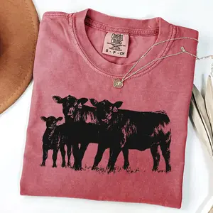 Comfort Colors Cute Cow Shirt Gift For Farmers, Animal Lover Gift, Western Country T-Shirt, Cow Lover Shirt - TrendWear USA