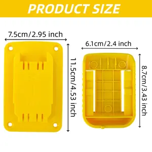 20 Pack Tool Battery Packs Mount Bracket Compatible with Dewalt 20V 60V Battery Drill Tools, 10 PCS Tool Mount Bracket and 10 PCS Batteries Packs Mount Bracket with Screws