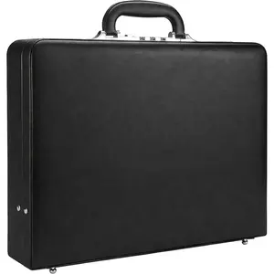 Briefcases for Men, Professional Leather Briefcase with Lock, Hard Shell Business Brief Case, Attache Case for 15.6" Laptop, Mens Hard Briefcase for Work Office Travel
