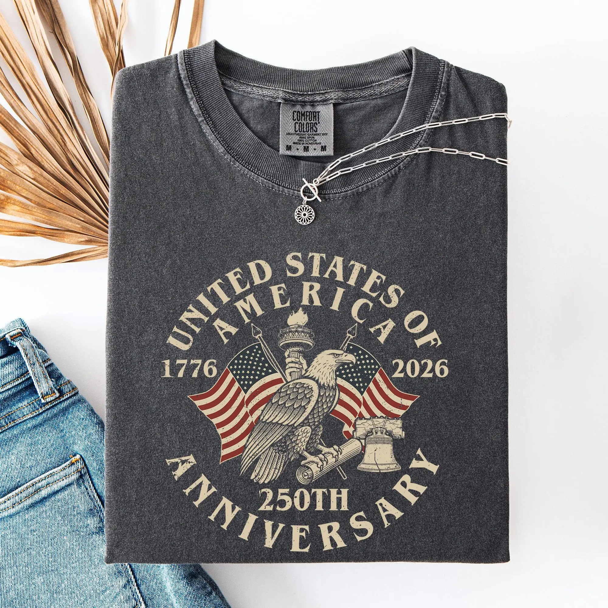 United States of America, Eagle, 250th Anniversary, 1776, Patriotic, USA Comfort Colors T-Shirt, Women's Comfort Colors Tee