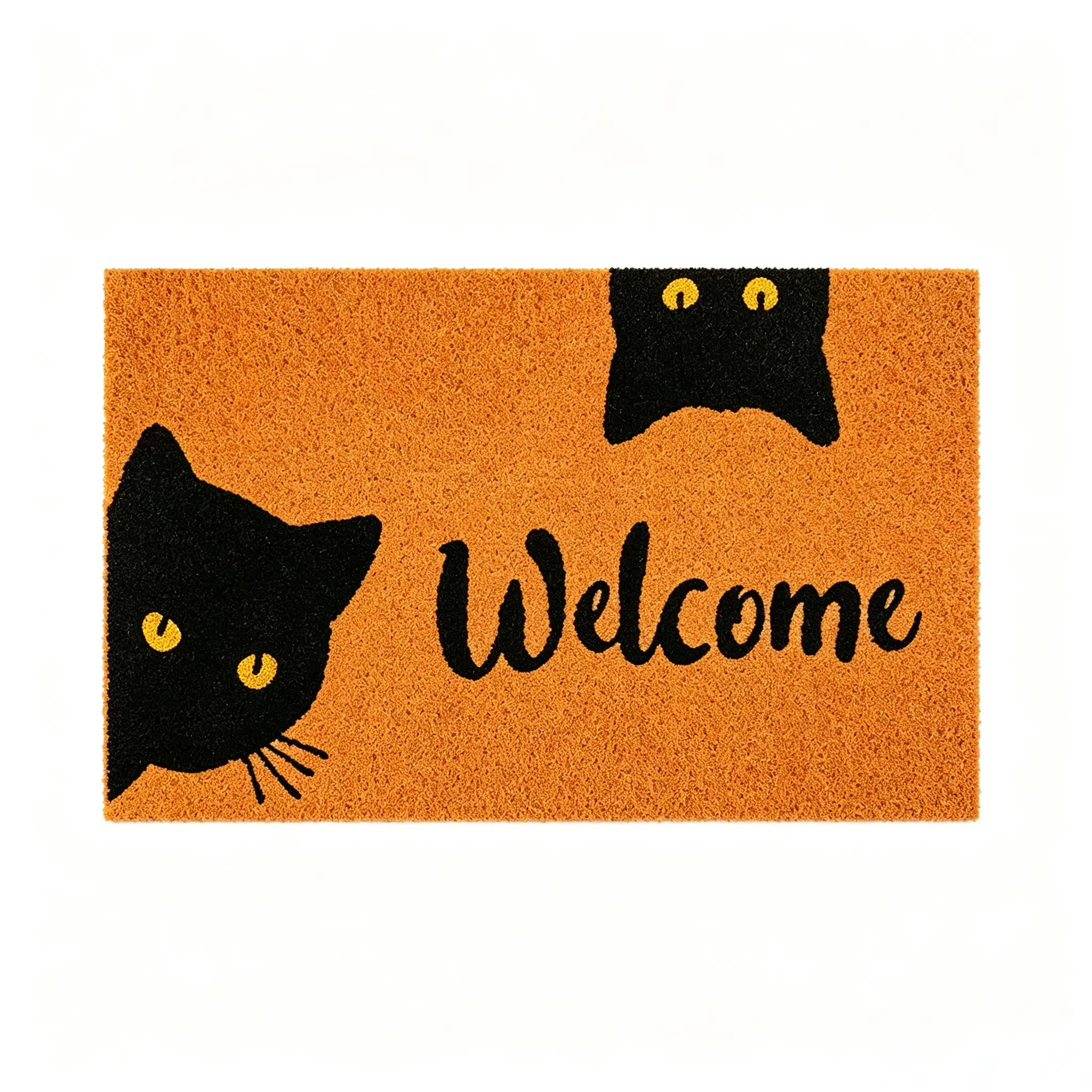Peeking Black Cat Welcome Doormat, Funny, Decorative Mat, Halloween Doormat, Welcome Mat, Funny Welcome Mat, Non‑slip, Indoor Outdoor