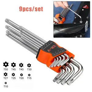 9Pcs L Type Double-End Screwdriver Hex Allen Key Set Torx Wrench Screwdriver Bits Star Spanner Key Hand Tools