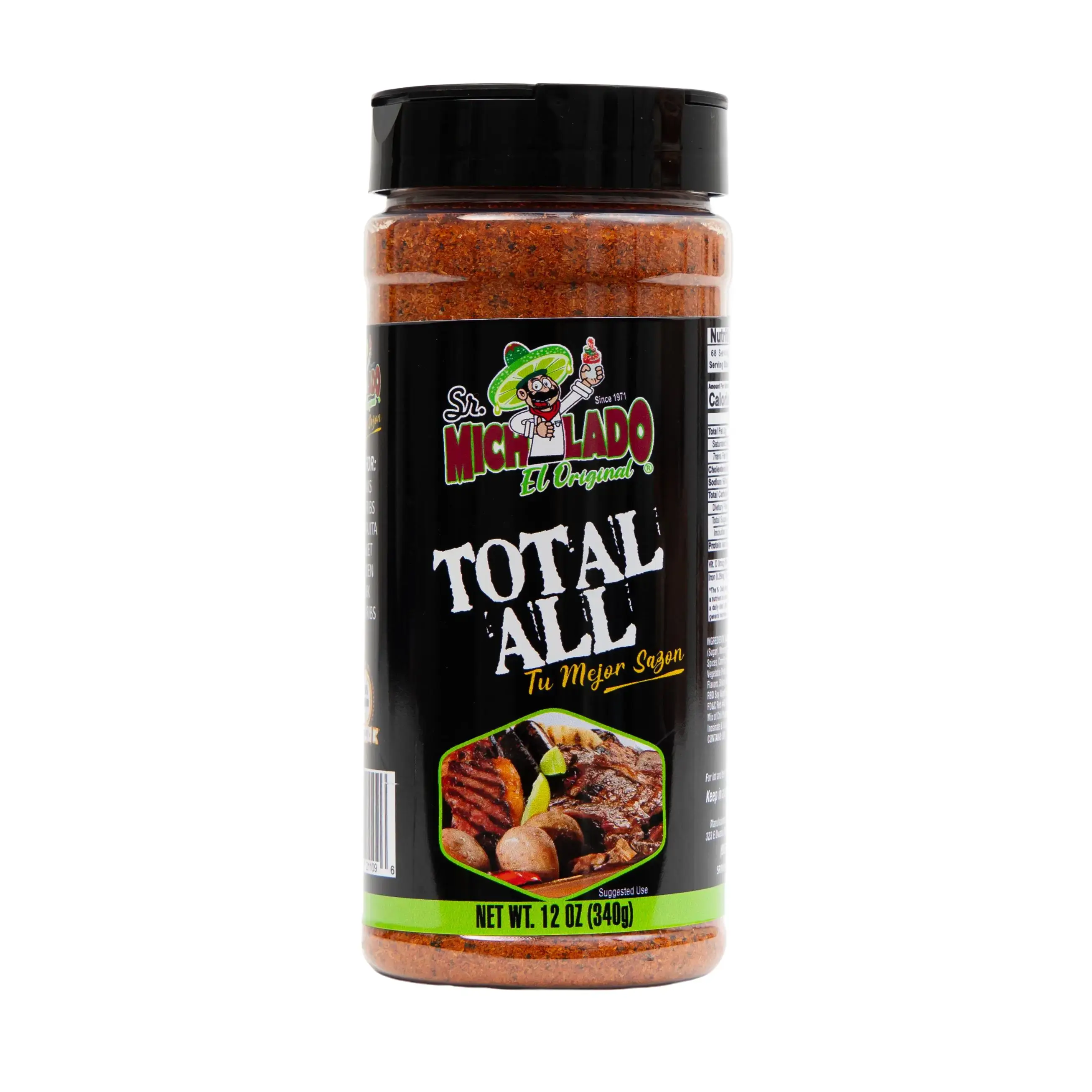 TOTAL ALL Seasoning - Sr. Michelado - Bottle Flavor Spice powder seasoning TOTAL ALL Seasoning - Sr. Michelado - Bottle Flavor Spice powder seasoning