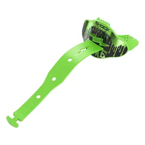 Shock Doctor Chrome Slime Bolt Lip Guard - Green One-Piece Molded Construction with Airflow Channel for Secure Fit