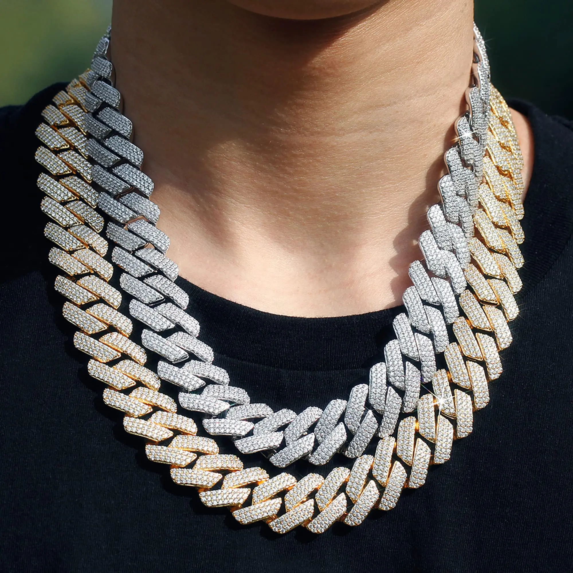 1PC lced Out Cuban Link Chain 12MM ProngRhombus Diamond Cuban Chain Hip HopChoker Necklaces Women Men Jewelry 1PC lced Out Cuban Link Chain 12MM ProngRhombus Diamond Cuban Chain Hip HopChoker Necklaces Women Men Jewelry