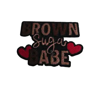 Brown Suga Babe Iron On Patch 3 x 2S