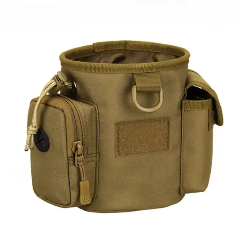 600D Camouflage Waist Bag, Outdoor Sports Hiking Mountaineering Storage, Large Capacity, Wear-Resistant, Lightweight, Pet Training Pack