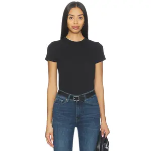 DL1961 Shrunken Tee Shirt in Black