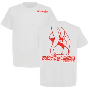 Car Parts Powerstroke Lifestyle 2 Sided T-shirt, Diesel Engine Shirt, Perfect For Truck & Car Enthusiast, Full Size, Full Color