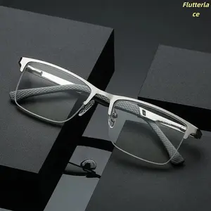 Men’s Half-Frame Reading Eyeglasses - 2026 New Upgrade, Anti-Blue Light Durable Metal Frame, Presbyopia +1.0~+4.0, Lightweight Daily Gift for Office, Driving summerwins