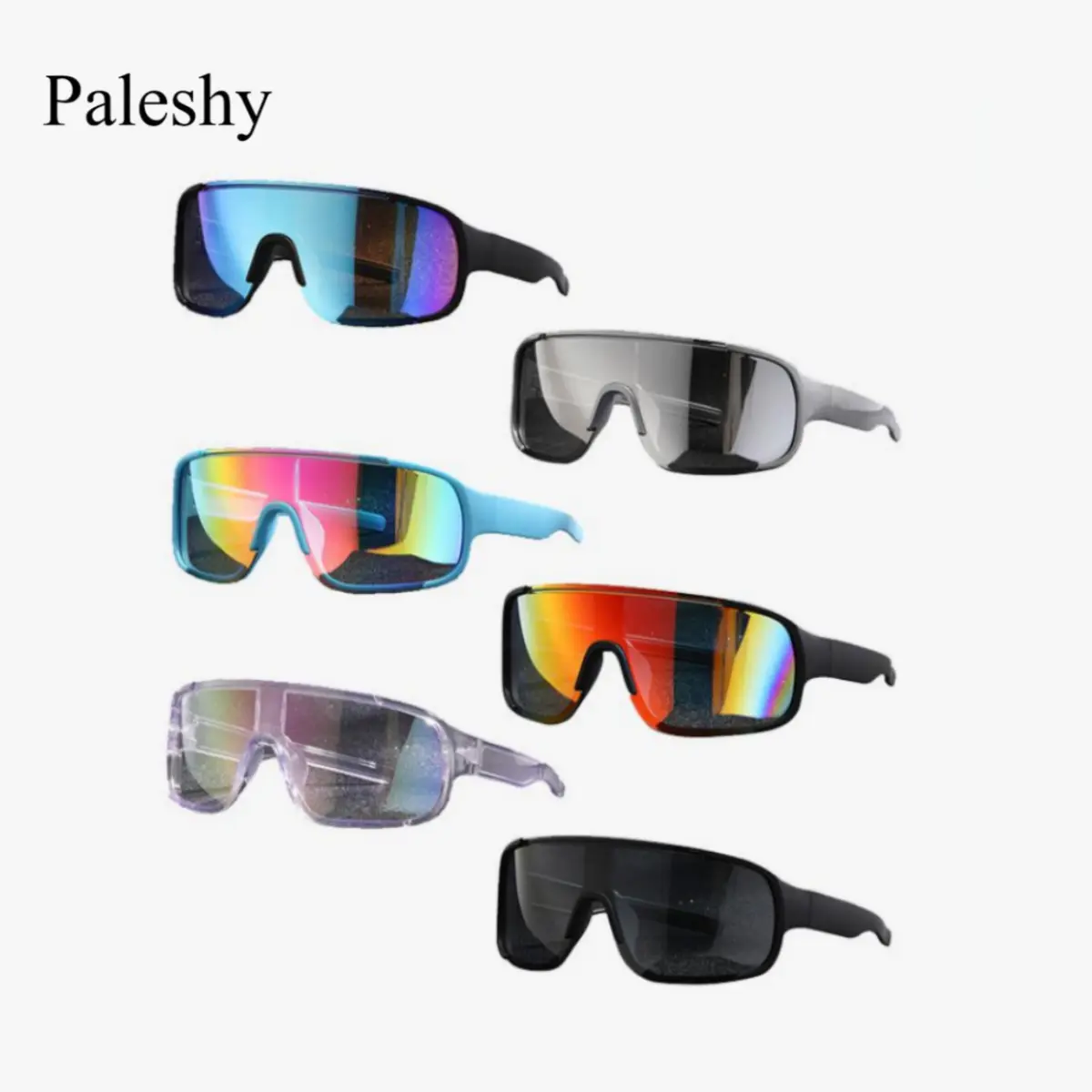 Paleshy 6pcs Outdoor Sunglasses for Hiking and Cycling - Durable Lightweight Design with UV Protection, Perfect for Outdoor Activities and Sports
