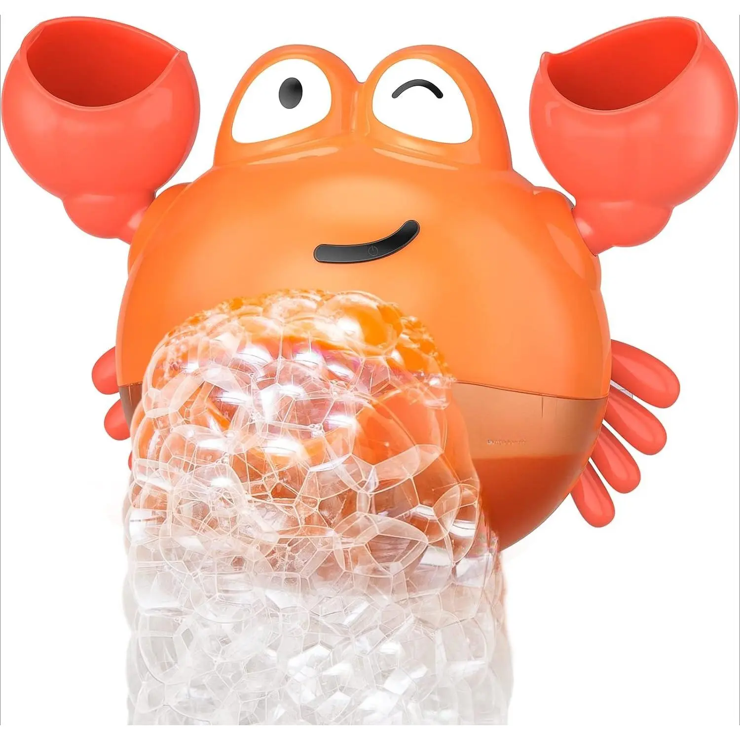 001-X Unisex ABS Plastic Crab Bath Bubble Maker Toy, Battery Built-in Automatic Bubbles Blower for Bathtub, 2 Cups Included, for 1-3 Year Old Infants/Toddlers, Batteries Built-In
