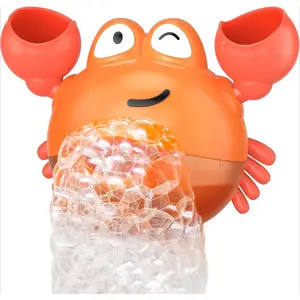 001-X Bath Toy, Crab Bath Bubble Maker for Baby, Toddlers 1-3, Infants, Kids, Automatic Bubbles Machine Blower for Bathtub, Battery Operated