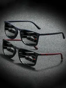 Men's Polarized Sunglasses, Uv400 Protection, Vintage Square Frame, Driving/fishing/sports, Anti-Glare, Durable Tr90 Material