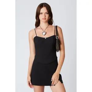 Black Corset Style Tank