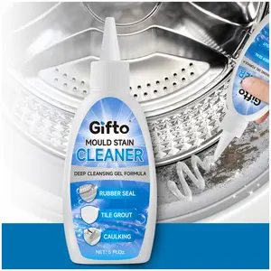 Gifto Mold Stain Remover Gel, Washing Machine Cleaner for Front Loader Seal Grout & Caulk, Washer Cleaner for Bathroom Shower Sink, 5 fl.oz