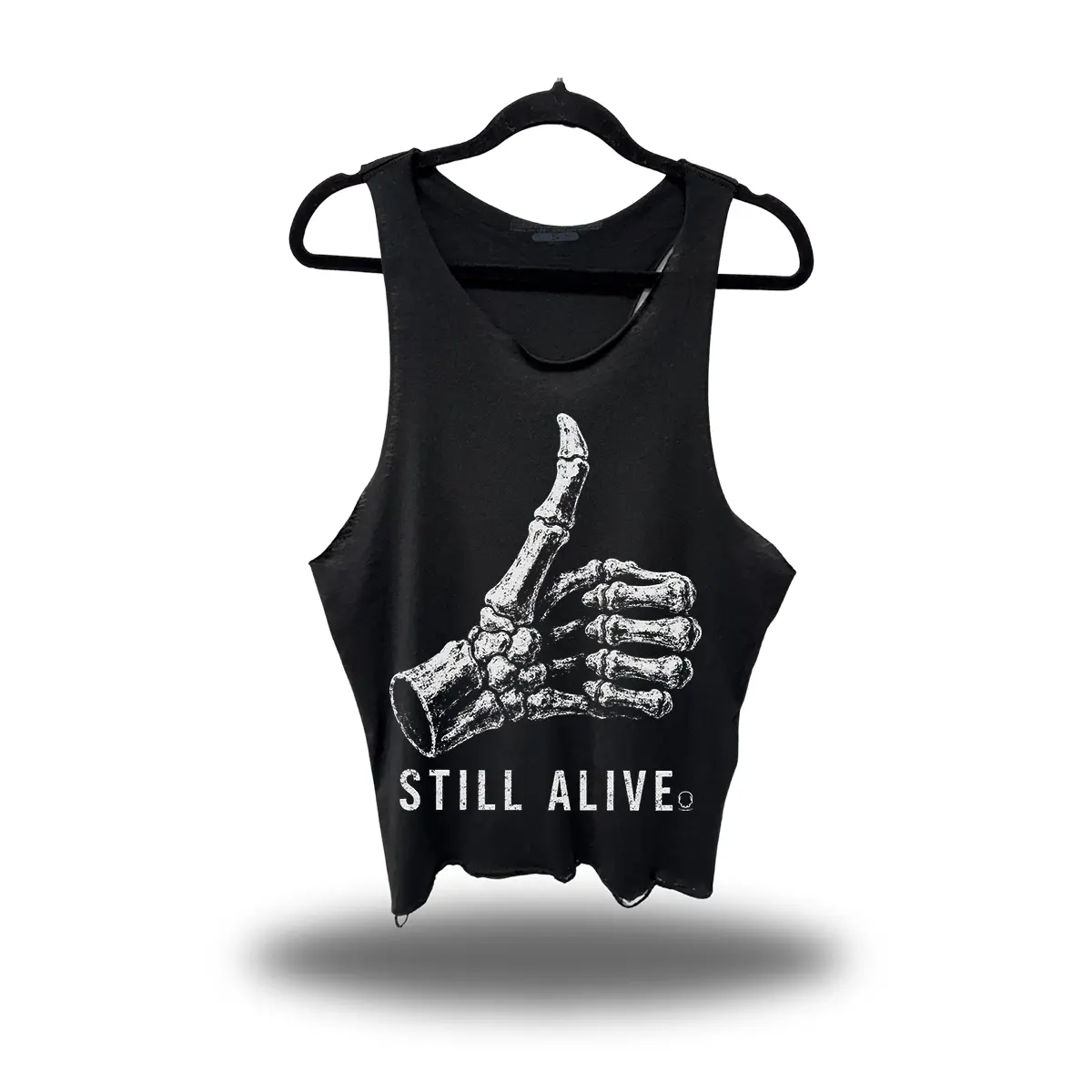 STILL ALIVE SCOOP NECK STRINGER TANK TOP