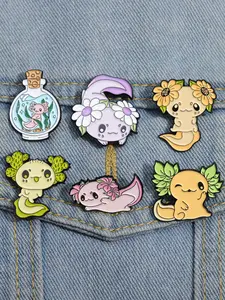 Cute Cartoon Animal Design Brooch, Fashion Alloy Badge for Daily Clothing Decor, Trendy All-match & Exquisite Brooch for Birthday Gift, Charms, Flower Brooch Pin