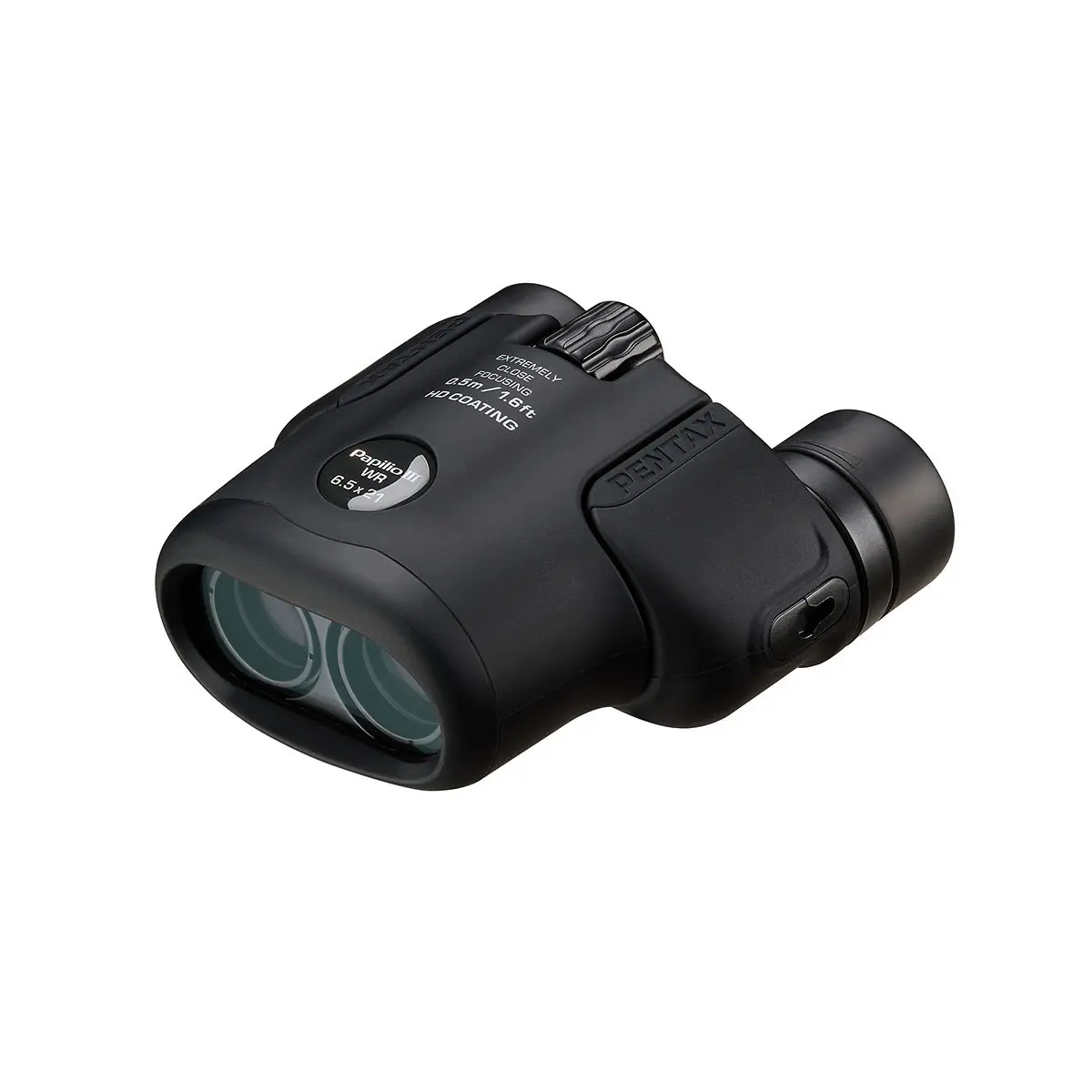 Pentax 6.5x21 Papilio III WR Porro Prism Binoculars, Compact Functional Handheld Fit, 7.5 Degree Angle of View for Outdoor Viewing