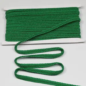 Polyester Braided Ribbon 12 Yards 12mm Wide Centipede Braided Lace Trim for Sewing Crafts Clothing Curtains Accessories Lampshade Home DIY Decoration Dark Green