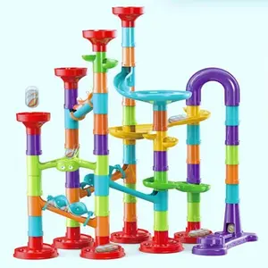 A set of track ball toys, with a versatile catapult track ball slide, building block 3D maze tube assembly for early childhood education, featuring various track designs, easy to connect and remove, with attractive shapes waiting for you to create.
