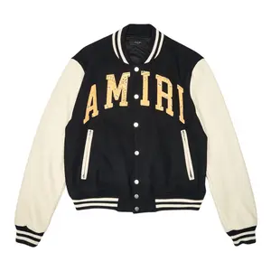 Amiri Vintage Appliqué Logo Varsity Jacket Black Multi
