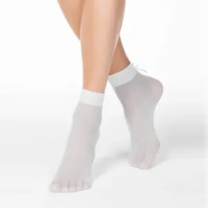 Socks Conte Fantasy – Mesh Design and Decorative Bow