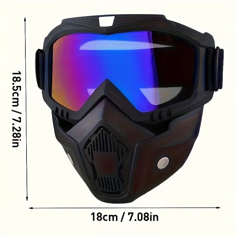 Full Face Protection Mask with Anti-Fog Goggles for Outdoor Sports ...