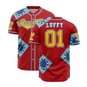 Straw Hats Luffy One Piece Baseball Jersey #Baseballjersey