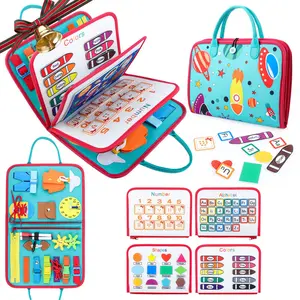 Montessori Interactive Shape Sorter Bag – Early educational game, travel toy and preschool activity for learning fine motor skills.