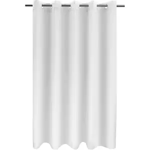 Shower No Needed - TPU Lining & No Liner Required, Hotel Shower for with-in & Bottom Magnets, Waterproof, White, 71x74
