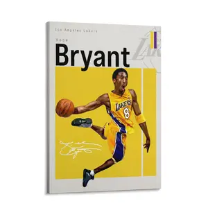 Kobe Bryant   Art, Mamba Mentality  Poster, Lakers Inspired Sports  Print, Athlete Mindset Room Decor, Modern   Art for Bedroom Gym Office wall canvas