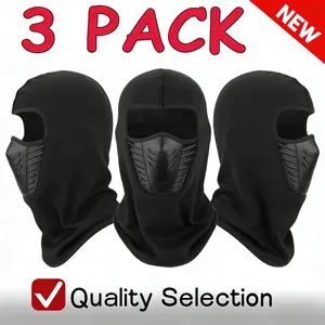 ULTIMATE WINDPROOF SKI MASK 3-Pack Balaclava Full Face Protection for Ski Moto Hike 40% Thicker Thermal Fleece Breathable Quality Selection