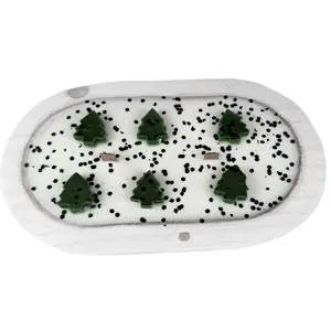 Pine Tree Candle in a Dough Bowl - Home Decor Ornament - Ornaments Freshener