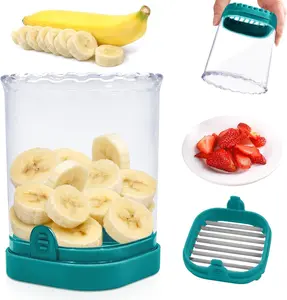 Fruit Slicer Cup – Portable Speed Cutter for Strawberry, Banana, Grape & Egg, Quick Kitchen Slicing Tool (Dark Blue)