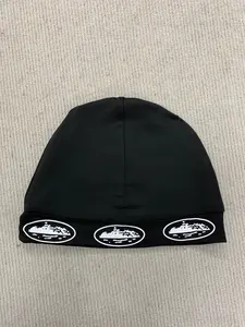 New American Y2K Street Military Print Beanie, High Elasticity Unisex Fitted Hat, All Seasons Fashion Accessory